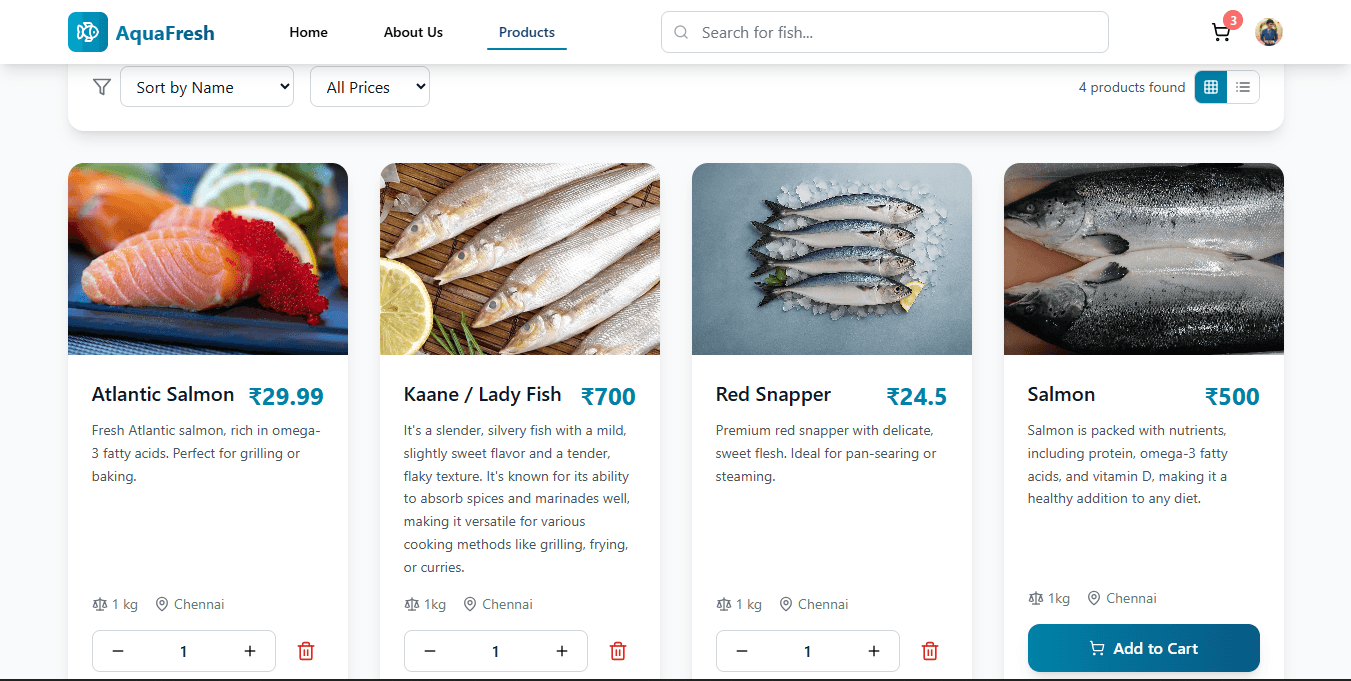 Fish & Meat E-Commerce Platform