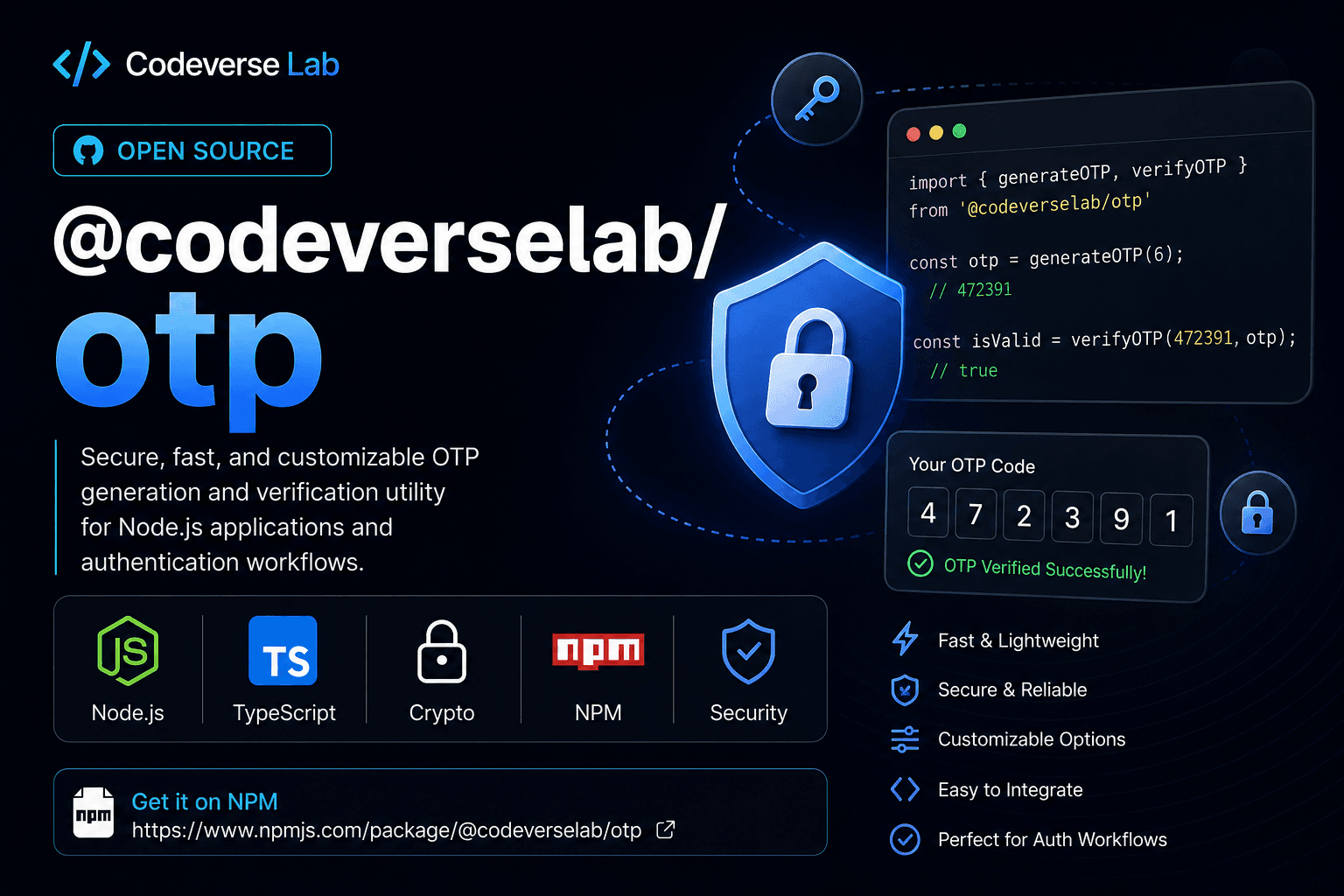 @codeverselab/otp
